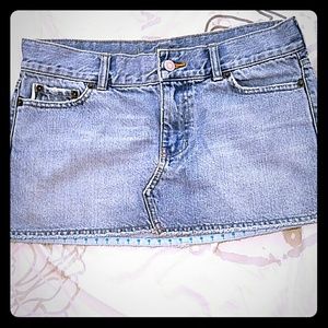 Hollister denim mini skirt